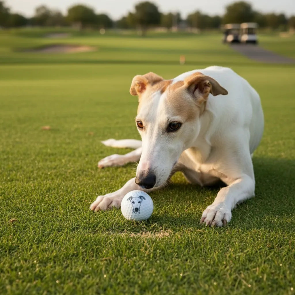 Custom portrait golf stamp kit. Includes personalized stamper and free 10ml refill ink bottle.