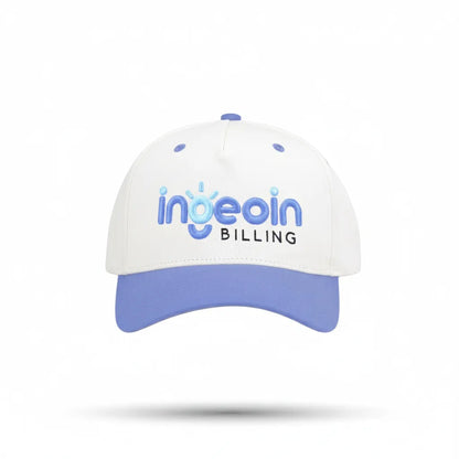 Custom Sky Blue & White Golf Hat | Two-Tone High Crown Snapback