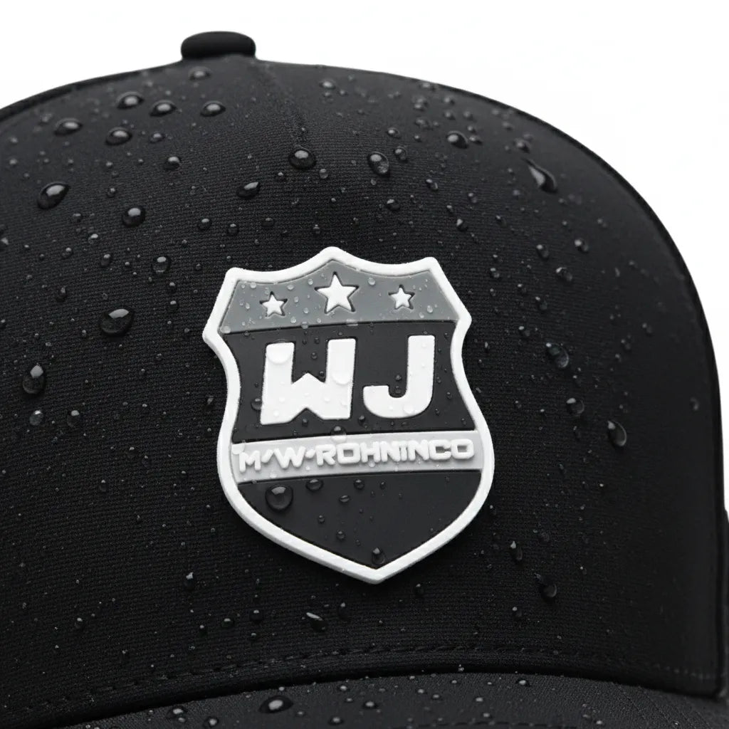 Custom Men's Black Golf Hat | Waterproof Performance Cap