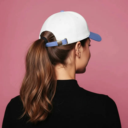 Custom Sky Blue & White Golf Hat | Two-Tone High Crown Snapback